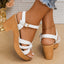 Women's Braided Block Heel Sandals