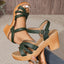Women's Braided Block Heel Sandals