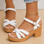 Women's Braided Block Heel Sandals