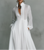 Maxi Dress | Button-Front Design, Long Sleeves 2