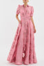 Maxi Dress | Floral Pattern, Short Puff Sleeves 1