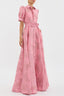 Maxi Dress | Floral Pattern, Short Puff Sleeves 2
