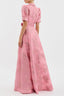 Maxi Dress | Floral Pattern, Short Puff Sleeves 3