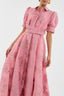 Maxi Dress | Floral Pattern, Short Puff Sleeves 4