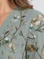 Maxi Dress | Floral Pattern, V Neckline, Elbow-Length Sleeves 2