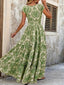 Maxi Dress | Floral Print, Long Sleeve V-Neck 5