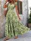 Maxi Dress | Floral Print, Long Sleeve V-Neck 7
