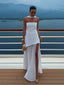 Maxi Dress | High Neckline, High Slit Design 0