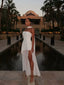 Maxi Dress | High Neckline, High Slit Design 3