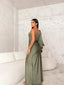 Maxi Dress | One-Shoulder Design, Knot Detail 1