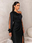 Maxi Dress | One-Shoulder Design, Knot Detail 3