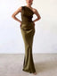 Maxi Dress | One Shoulder Neckline, Pleated Design 1