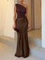 Maxi Dress | One Shoulder Neckline, Pleated Design 3