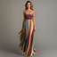 Maxi Dress | Pleated Skirt, Strapless Design 0