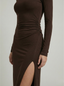 Maxi Dress | Sculpted Fit, Thigh-High Slit 3