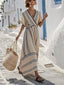 Maxi Dress | Striped Twist Front Design, Relaxed Fit 1
