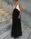 Maxi Dress | V-Neck, Bold Contrast Design 7