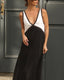 Maxi Dress | V-Neck, Bold Contrast Design 8
