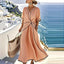 Maxi Dress | V-Neck, Draped Waist, Lightweight 2