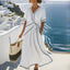 Maxi Dress | V-Neck, Draped Waist, Lightweight 3
