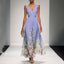 Maxi Dress | V-Neckline, Floral Pattern 4