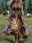 Maxi Dress | V-Neckline, Floral Print, Short Sleeves 2