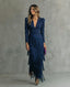 Midi Dress | Fringe Sleeves, Fluid Silhouette 1