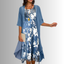 Midi Dress | Layered Design, Floral Print 0
