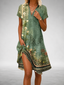 Midi Dress | V-Neck, Floral Print 7