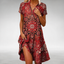 Midi Dress | V-Neck, Floral Print 8