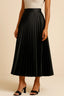 Midi Skirt | Pleated Design, High Waist, Satin 0