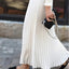Midi Skirt | Pleated Design, High Waist, Satin 2