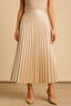 Midi Skirt | Pleated Design, High Waist, Satin 3
