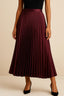 Midi Skirt | Pleated Design, High Waist, Satin 5