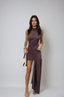 Mini Dress | Asymmetric Neckline, Ruched Detailing 1