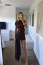 Mini Dress | Asymmetric Neckline, Ruched Detailing 2