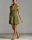 Mini Dress | Sleeveless, High Neck Zipper 2