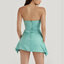 Mini Dress | Strapless Bandeau, Pleated Satin 3