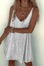 Mini Dress | V-Back, All-Over Sequin Detailing 1