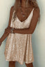 Mini Dress | V-Back, All-Over Sequin Detailing 8