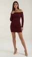 Off-Shoulder Ruched Bodycon Mini Dress