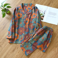 Pajama Set | Loose-Fitting Top, Matching Floral Pants 2