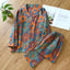 Pajama Set | Loose-Fitting Top, Matching Floral Pants 2