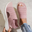 Platform Sandals | Breathable Knitted Upper, Raised Sole 0