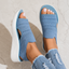 Platform Sandals | Breathable Knitted Upper, Raised Sole 9