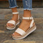 Platform Sandals | Open-Toe Design, Adjustable Ankle Strap 0