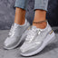 Platform Sneakers | Metallic Upper, Side Zipper Detail 7