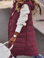 Puffer Vest | Black, Hooded, Quilted Silhouette 4