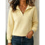 Pullover | Textured Knit, Quarter Zip Stand Collar 10