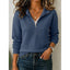 Pullover | Textured Knit, Quarter Zip Stand Collar 3